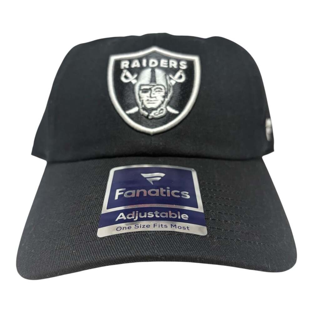 Fanatics Las Vegas Raiders Black Shield Logo Adjustable Hat